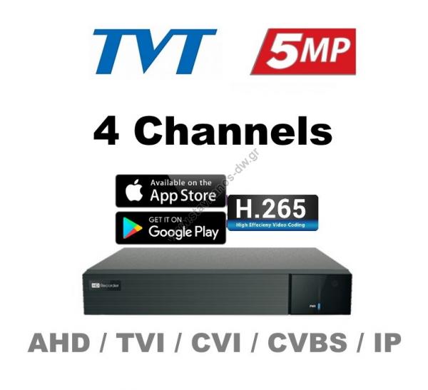  TVT TD-2104NS-HC H.265  5-  4  5 MP Lite ( IP  TVI CVI  AHD)  1  