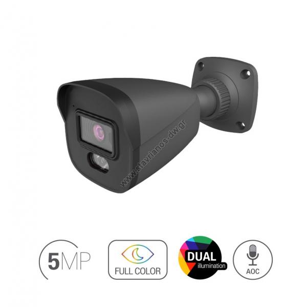  TD-7451AS2/AU/AW2 GREY  bullet Dual Illumination 5.0MP   (Weather proof - IP67)   2,8mm   